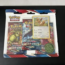 Pokemon TCG Sword & Shield Battle Styles Triple Booster Pack Jolteon Foil Coin - Image 5