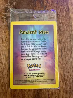 Ancient Mew Promo Card - New, sealed in wrapper (Pokémon The Movie 2000) - Image 4