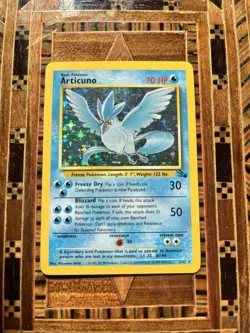 Pokémon TCG Articuno Holo Rare Card 2/62 Fossil Set WOTC 1999 vintage - Image 3