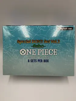 One Piece Card Game Special DON!! Set Vol 3 Sabo SEALED BOX OF 8! - Image 1