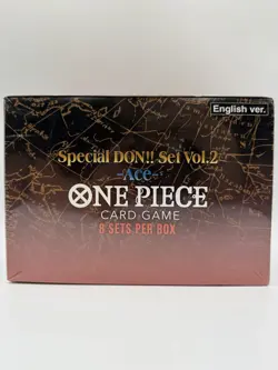 One Piece Card Game Special DON Set Vol 2 Ace FACTORY SEALED BOX OF 8 - Image 1