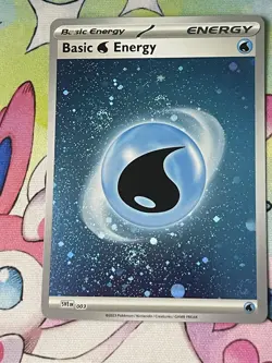 151 Water Energy Pokemon Card 4x  Swirl Galaxy Holo 003 Cosmo - Image 1
