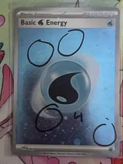 151 Water Energy Pokemon Card 4x  Swirl Galaxy Holo 003 Cosmo - Image 2