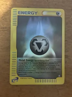 Metal Energy 143/147 Holo Aquapolis English Pokemon Card E-Reader WoTC - Image 1