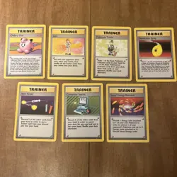 Pokémon Vintage TCG Card Lot!! Rare Trainer Cards Base Set - Image 1