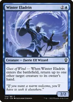 [MTG] Winter Eladrin (Foil) (104) (CLB) NM - Image 1