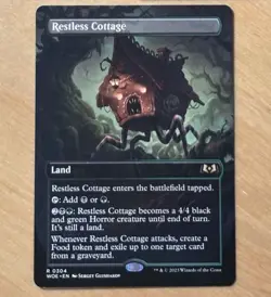 MTG Magic the Gathering Restless Cottage Borderless Wilds of Eldraine NM - Image 1