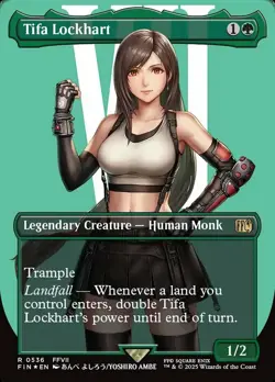 x1 Tifa Lockhart - Surge Foil - Borderless R MTG Final Fantasy M/NM, English - Image 2
