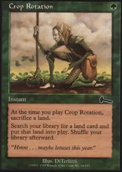 MTG magic cards 1x Crop Rotation Urza's Legacy Light Play, English - Image 2