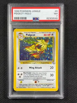 Pokemon Cards PSA 7 Near Mint Pidgeot Jungle Holo 1999 Ultra Rare 8/64 - Image 1
