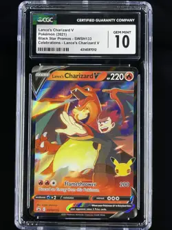 CGC 10 GEM MINT Lance's Charizard V Black Star Promos SWSH133 2021 Pokemon Card - Image 1