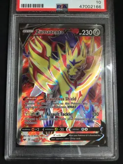 Pokemon Cards: Sword & Shield Ultra Rare: Zamazenta V 196/202: PSA 10 - Image 2