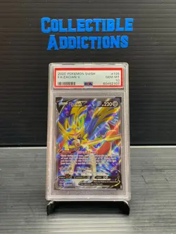 ZACIAN V FULL ART 2020 POKEMON SWORD & SHIELD 195/202 PSA 10 GEM MINT  T892 - Image 1