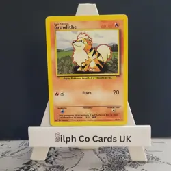 Growlithe 28/102 Base Set Pokemon Card WOTC - Image 1