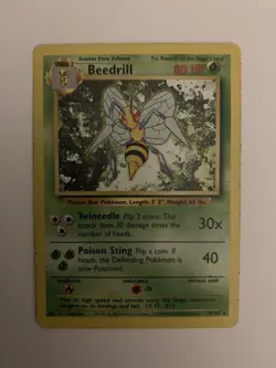 Pokémon TCG Beedrill Base Set 17/102 Regular Unlimited Rare - Image 3