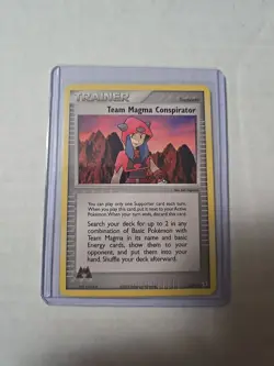 Team Magma Conspirator 82/95 ex Team Magma vs Team Aqua Pokemon Card - Image 1