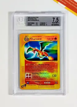 Pokemon BGS 7.5 Charizard #40 Reverse Foil Expedition 2002 English - Image 1