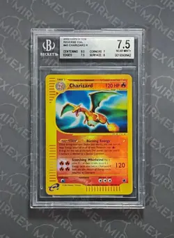 Pokemon BGS 7.5 Charizard #40 Reverse Foil Expedition 2002 English - Image 3
