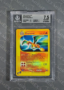 Pokemon BGS 7.5 Charizard #40 Reverse Foil Expedition 2002 English - Image 6