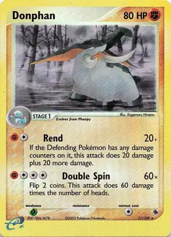 Donphan - 17/109 EX Ruby & Sapphire Pokemon - Reverse Holo never played - Image 5