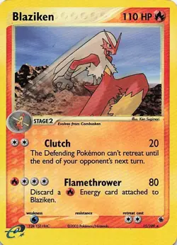 Blaziken 15/109 rev holo EX Pokemon TCG Ruby and Sapphire never played - Image 2