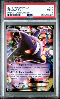 2014 Pokemon XY Phantom Forces Gengar EX 34/119 #34 PSA 9 - Image 5