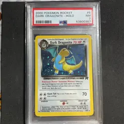 Pokemon Rocket Dark Dragonite Holo 5/82 PSA 7 - Image 2