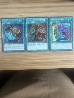 Yugioh Pot cards (Extravagance, Prosperity and Desires) RA01 Set - Image 2