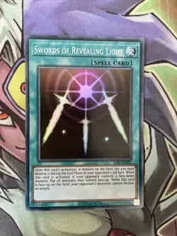 LOB-EN101 Swords Of Revealing Light Super Rare Unl Edition NM Yugioh Card - Image 1