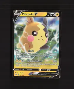 Morpeko V 037/072 Shining Fates Ultra Rare Holo Pokemon Card NM - Image 1