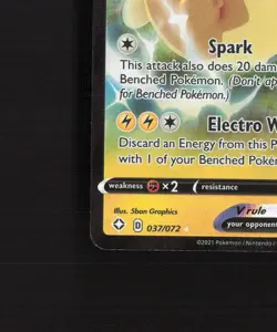Morpeko V 037/072 Shining Fates Ultra Rare Holo Pokemon Card NM - Image 5