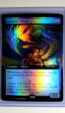 2022 MTG Magic the Gathering Secret Lair Drop Foil Synapse Sliver Extended Art - Image 1