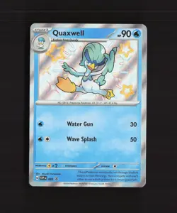 Quaxwell SVP 083 Scarlet & Violet Black Star Promo Shiny Holo Pokemon Card NM - Image 1