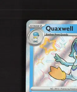 Quaxwell SVP 083 Scarlet & Violet Black Star Promo Shiny Holo Pokemon Card NM - Image 3