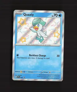 Quaxly SVP 082 Scarlet & Violet Black Star Promo Shiny Holo Pokemon Card NM - Image 1
