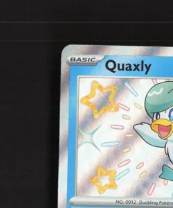 Quaxly SVP 082 Scarlet & Violet Black Star Promo Shiny Holo Pokemon Card NM - Image 3