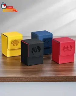 Card Deck Box for Yugioh MTG, 100+ Deck Case with 2 Dividers, PU Leather Storage - Image 6