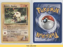 Blaine's Mankey Pokemon Gym Challenge #63 2000 READ 0a1 - Image 3