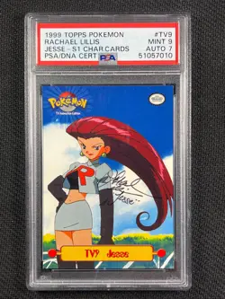 Pokémon Cards PSA 9 Jesse Topps 1999 Rachael Lillis Auto TV9 - Image 3