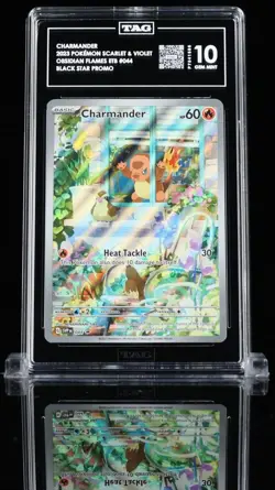 TAG 10 Gem Mint Charmander 044 Black Star Promo Scarlet & Violet  Card Holo Rare - Image 1