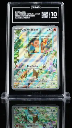 TAG 10 Gem Mint Charmander 044 Black Star Promo Scarlet & Violet  Card Holo Rare - Image 3