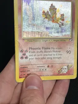 Pokémon Card - Blaine’s Moltres - Holographic - Rare - Gym Heroes 1/132 - Image 7