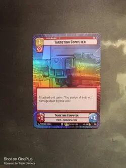 STAR WARS UNLIMITED TCG JTL: HYPERSPACE FOIL RARE CARD: TARGETING COMPUTER - Image 1