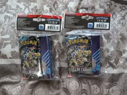 (2) Pokemon S&V Stellar Crown Mini 60 Card Portfolio with Booster Packs - Image 1