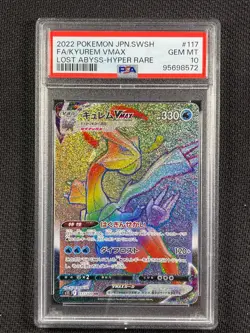 Pokémon Cards JAPANESE PSA 10 Kyurem Vmax Full Art Lost Abyss SWSH 2022 117/100 - Image 1