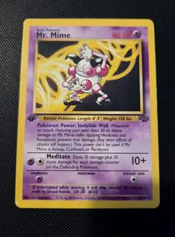 Pokemon Card - 1st Edition Jungle Non Holo Rare Mr Mime 22/64 WOTC - Image 3