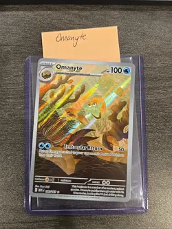 Omanyte 180/165 Illustration Rare Pokemon 151 English Card Near Mint - Image 3