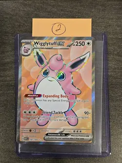 Wigglytuff ex 187/165 Full Art Pokemon 151 Card Near MINT English - Image 3