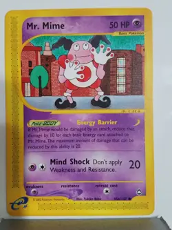 Mr Mime 95b/147 - NM / M - Aquapolis Pokemon Card - Eseries Ereader Yukiko Baba - Image 1