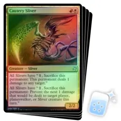 FOIL CAUTERY SLIVER X4 Time Spiral Remastered Magic MTG MINT CARD - Image 2
